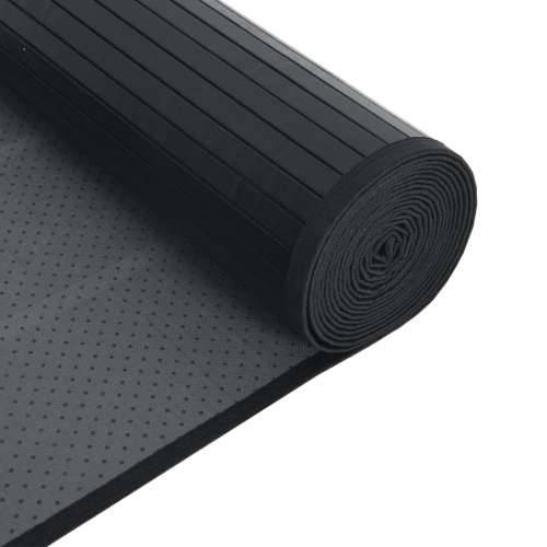 Tepih pravokutni crni 100 x 200 cm od bambusa - Crna 100 x 200 cm Cijena