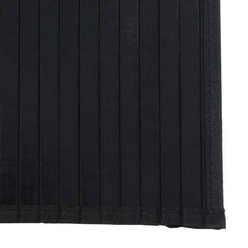 Tepih pravokutni crni 100 x 200 cm od bambusa - Crna 100 x 200 cm Cijena