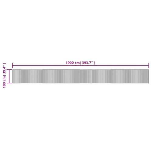 Tepih pravokutni smeđi 100 x 1000 cm od bambusa - Smeđa 100 x 1000 cm Cijena