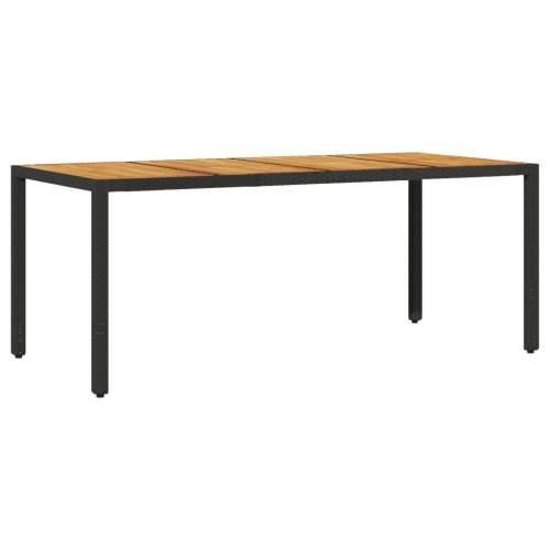 Vrtna garnitura - 9-dijelni vrtni blagovaonski set s jastucima poliratan i bagrem - Crna 190 x 90 x 75 cm 8 Cijena