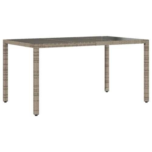 Vrtna garnitura - 5-dijelni vrtni blagovaonski set s jastucima poliratan i staklo - Siva 150 x 90 x 75 cm 4 Cijena