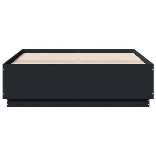 Okvir kreveta s LED svjetlima crni 135 x 190 cm drveni - Crna 135 x 190 cm Cijena