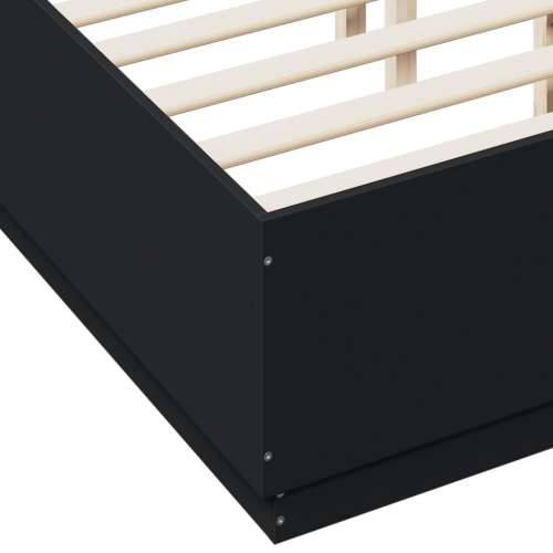 Okvir kreveta s LED svjetlima crni 135 x 190 cm drveni - Crna 135 x 190 cm Cijena
