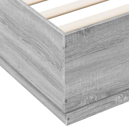 Okvir za krevet boja hrasta 200x200 cm od konstruiranog drva Sivi hrast sonoma 200 x 200 cm Cijena