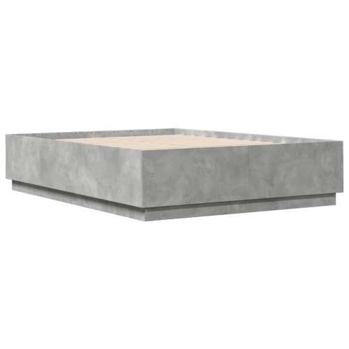 Okvir kreveta siva boja betona 160x200 cm od konstruiranog drva - Beton siva 160 x 200 cm Cijena