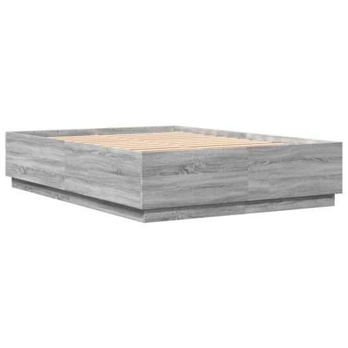 Okvir kreveta boja hrasta 160 x 200 cm od konstruiranog drva - Sivi hrast sonoma 160 x 200 cm Cijena