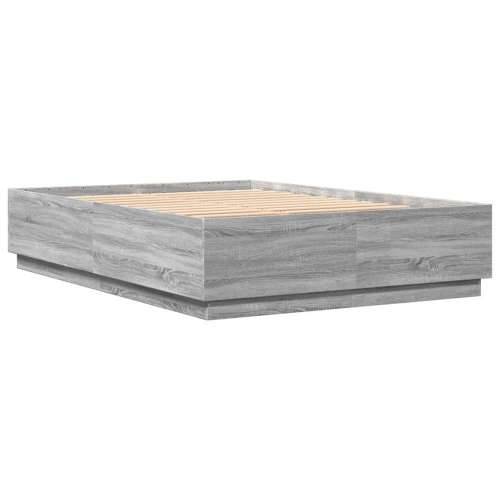 Okvir kreveta boja hrasta 160 x 200 cm od konstruiranog drva - Sivi hrast sonoma 160 x 200 cm Cijena