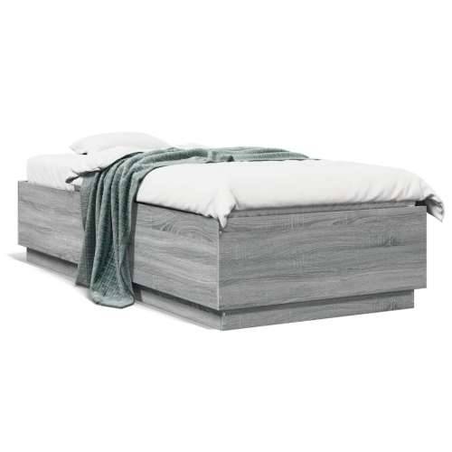 Okvir za krevet boja hrasta 90x200 cm od konstruiranog drva Sivi hrast sonoma 90 x 200 cm Cijena