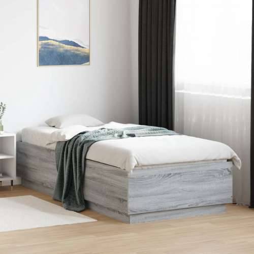Okvir za krevet boja hrasta 90x200 cm od konstruiranog drva Sivi hrast sonoma 90 x 200 cm Cijena
