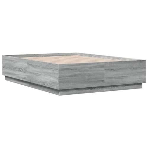 Okvir za krevet boja hrasta 140x190 cm od konstruiranog drva Sivi hrast sonoma 140 x 190 cm Cijena