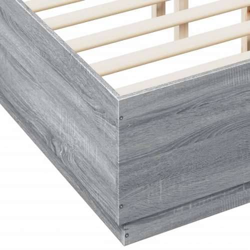 Okvir za krevet boja hrasta 140x190 cm od konstruiranog drva Sivi hrast sonoma 140 x 190 cm Cijena