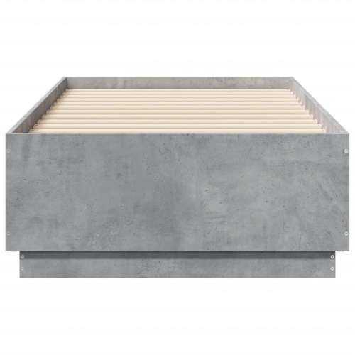Okvir kreveta boja betona 90 x 190 cm od konstruiranog drva - Beton siva 90 x 190 cm Cijena