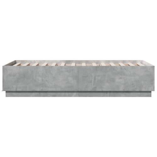 Okvir kreveta boja betona 90 x 190 cm od konstruiranog drva - Beton siva 90 x 190 cm Cijena