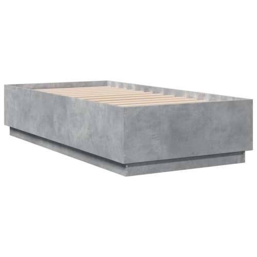 Okvir kreveta boja betona 90 x 190 cm od konstruiranog drva - Beton siva 90 x 190 cm Cijena