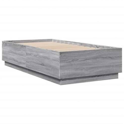 Okvir za krevet boja hrasta 90x190 cm od konstruiranog drva Sivi hrast sonoma 90 x 190 cm Cijena