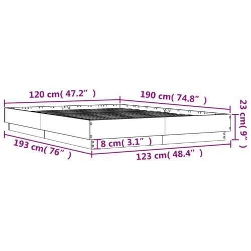 Okvir za krevet bijeli 120x190 cm konstruirano drvo - Bijela 120 x 190 cm Cijena
