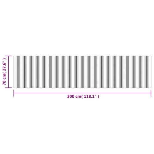 Tepih pravokutni smeđi 70 x 300 cm od bambusa - Siva 70 x 300 cm Cijena