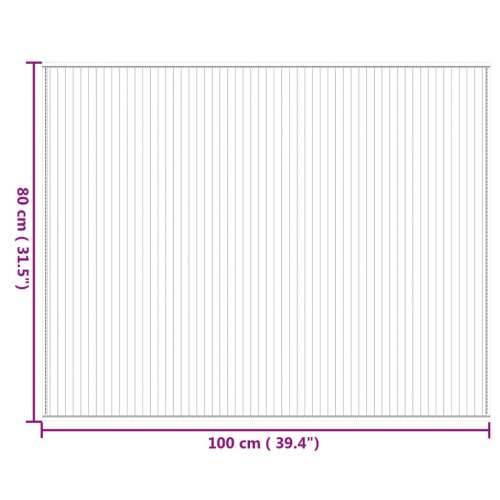 Tepih pravokutni prirodni 80 x 100 cm od bambusa - Prirodna 80 x 100 cm Cijena