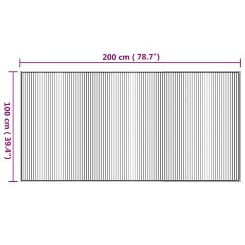 Tepih pravokutni prirodni 100 x 200 cm od bambusa - Prirodna 100 x 200 cm Cijena