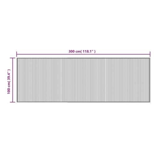 Tepih pravokutni crni 100 x 300 cm od bambusa - Crna 100 x 300 cm Cijena