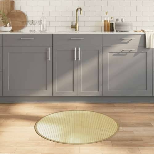 Okrugli tepih svijetli prirodni 80 cm od bambusa - svijetla prirodna 80 cm Cijena