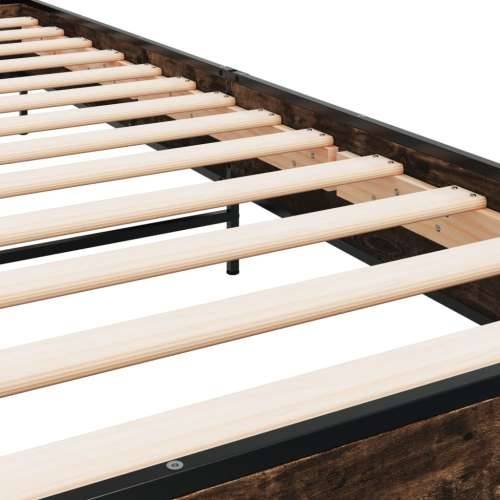 Okvir krevet boja hrasta 90 x 190 cm konstruirano drvo i metal - Dimljeni hrast 90 x 190 cm Cijena