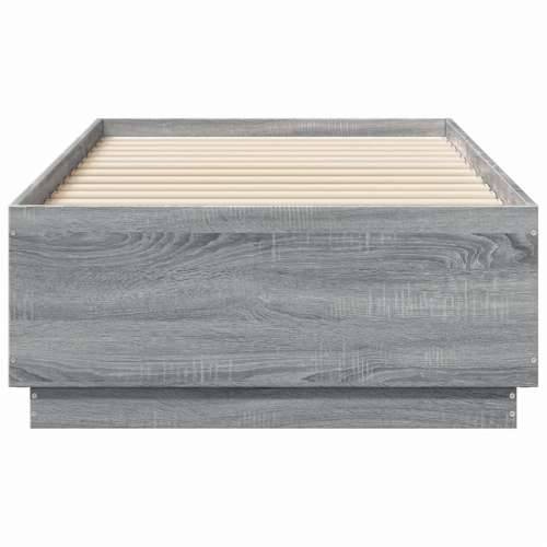 Okvir za krevet s LED svjetlima 75x190 cm od konstruiranog drva - Sivi hrast sonoma 75 x 190 cm Cijena