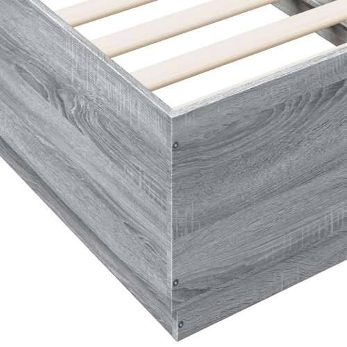 Okvir za krevet s LED svjetlima 75x190 cm od konstruiranog drva - Sivi hrast sonoma 75 x 190 cm Cijena