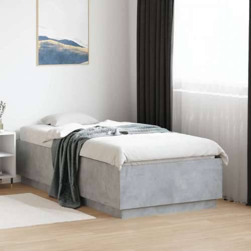 Okvir kreveta boja betona 75x190 cm od konstruiranog drva Beton siva 75 x 190 cm Cijena