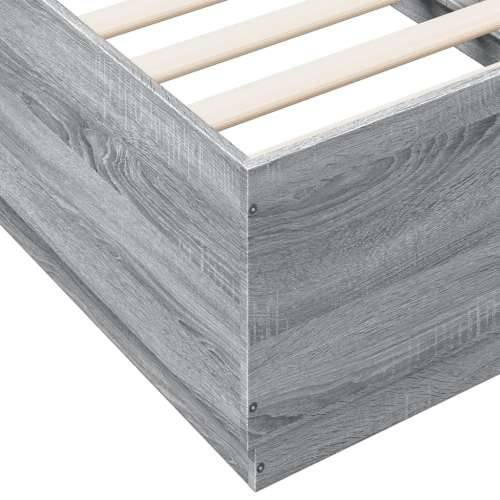 Okvir za krevet boja hrasta 75 x 190 cm od konstruiranog drva - Sivi hrast sonoma 75 x 190 cm Cijena
