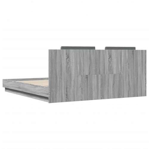 Okvir za krevet s uzglavljem siva boja hrasta 180x200 cm drveni - Sivi hrast sonoma 180 x 200 cm Cijena