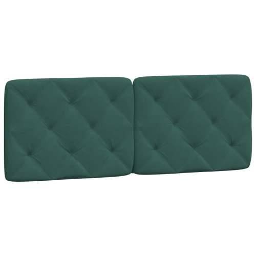 Okvir kreveta s LED svjetlima tamnozeleni 140x190 cm baršunasti - Tamnozelena 140 x 190 cm Cijena