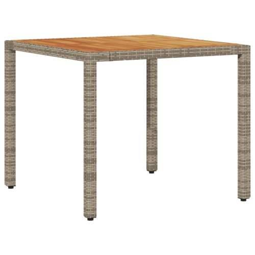 Vrtna garnitura - 5-dijelni vrtni blagovaonski set s jastucima poliratan i bagrem - Siva 90 x 90 x 75 cm 4 Cijena