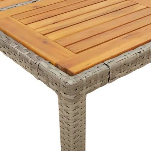 Vrtna garnitura - 5-dijelni vrtni blagovaonski set s jastucima poliratan i bagrem - Siva 90 x 90 x 75 cm 4 Cijena