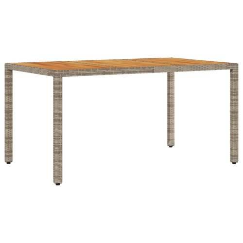 Vrtna garnitura - 7-dijelni vrtni blagovaonski set s jastucima poliratan i bagrem - Siva 150 x 90 x 75 cm 6 Cijena