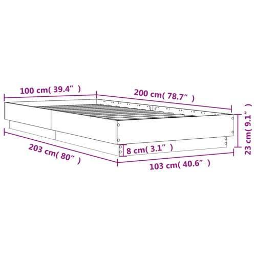 Okvir za krevet bijeli 120 x 200 cm konstruirano drvo - Bijela 100 x 200 cm Cijena