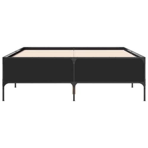 Okvir za krevet crni 135x190 cm konstruirano drvo i metal - Crna 135 x 190 cm 44 cm Cijena