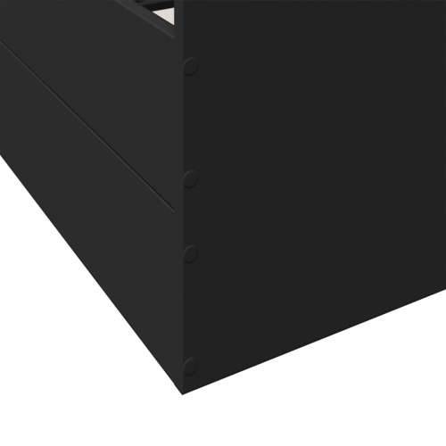 Okvir kreveta s ladicama crni 140 x 200 cm konstruirano drvo - Crna 140 x 200 cm Cijena