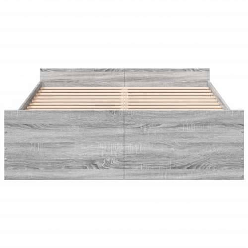 Okvir za krevet s ladicama boja hrasta 120x200 cm drveni - Sivi hrast sonoma 120 x 200 cm Cijena