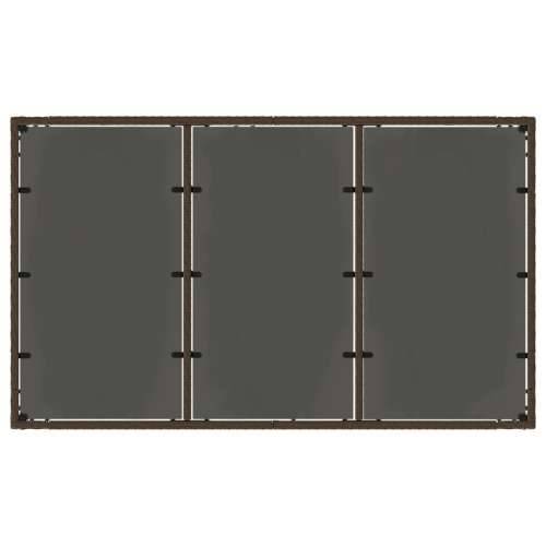 Vrtni stol sa staklenom pločom smeđi 150x90x75 cm od poliratana - Smeđa 150 x 90 x 75 cm 1 Stakl Cijena