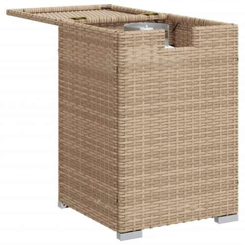 Pokrovni stol za spremnik propana bež 40x40x60 cm od poliratana - Bež 1 Cijena
