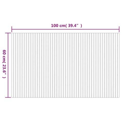 Tepih pravokutni smeđi 60 x 100 cm od bambusa - Smeđa 60 x 100 cm Cijena