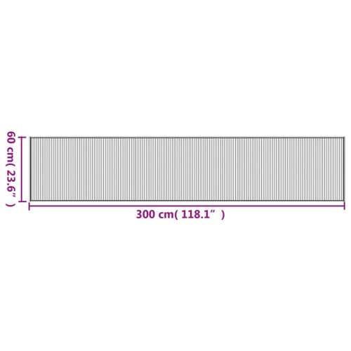 Tepih pravokutni smeđi 60 x 300 cm od bambusa - Smeđa 60 x 300 cm Cijena