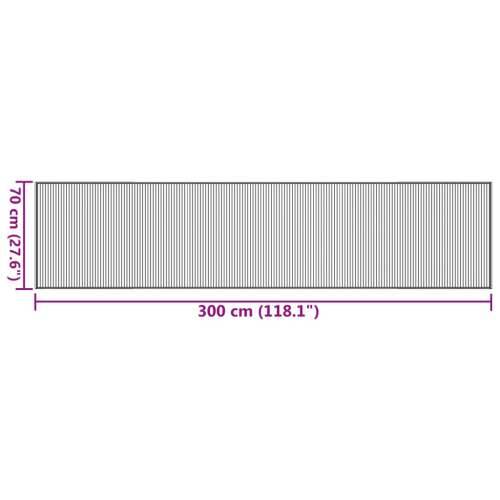 Tepih pravokutni smeđi 70 x 300 cm od bambusa - Siva 70 x 300 cm Cijena