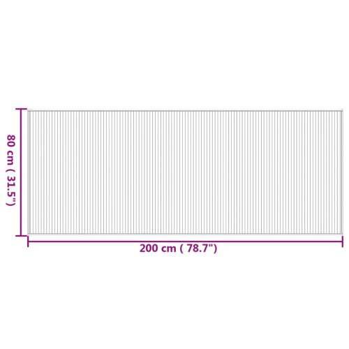 Tepih pravokutni prirodni 80 x 200 cm od bambusa - Prirodna 80 x 200 cm Cijena