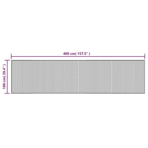 Tepih pravokutni sivi 100 x 400 cm od bambusa - Siva 100 x 400 cm Cijena