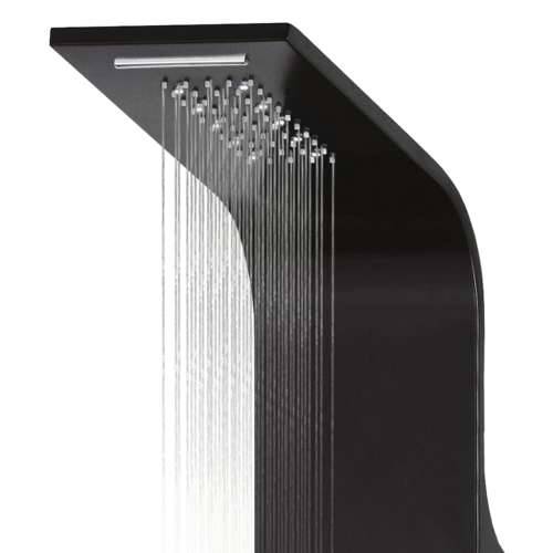 Panel za tuširanje aluminijski 20 x 44 x 130 cm crni Cijena