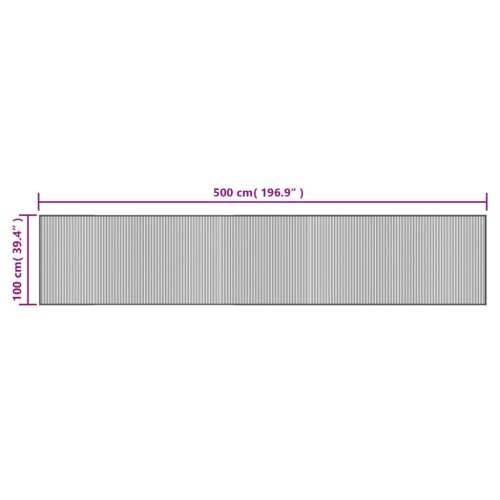 Tepih pravokutni sivi 100 x 500 cm od bambusa - Siva 100 x 500 cm Cijena