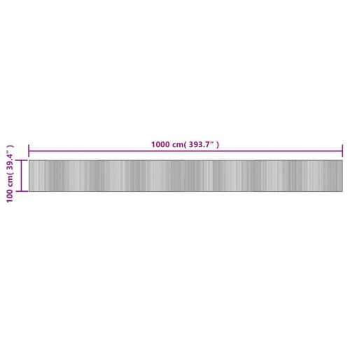 Tepih pravokutni sivi 100 x 1000 cm od bambusa - Siva 100 x 1000 cm Cijena