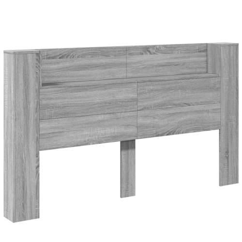 Ormarić za uzglavlje LED sivom sonomom 180x16,5x103,5 cm - Sivi hrast sonoma 180 x 16.5 x 103.5 cm 1 Cijena